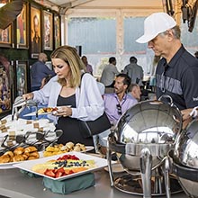 Breakfast served in the Grand Marqee and Birdie Bar during tournament days.